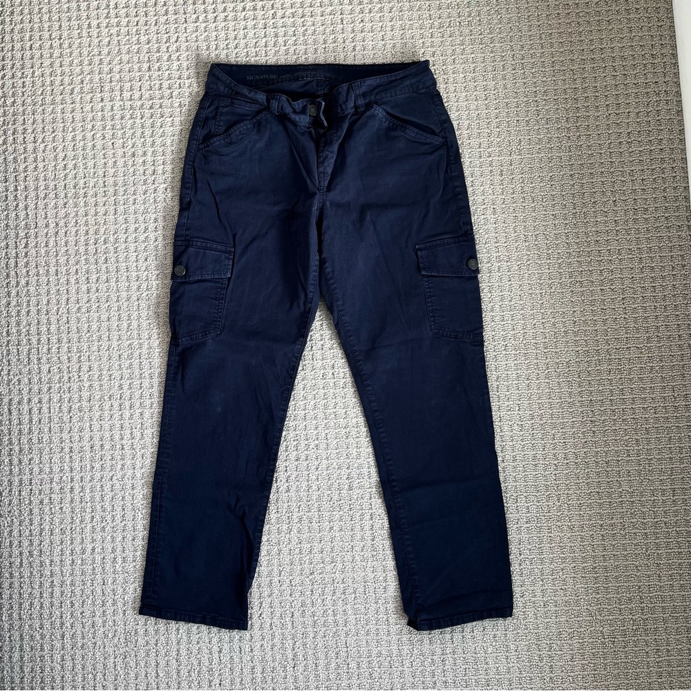 Vintage Navy Talbots Signature Capri Cargo Pants